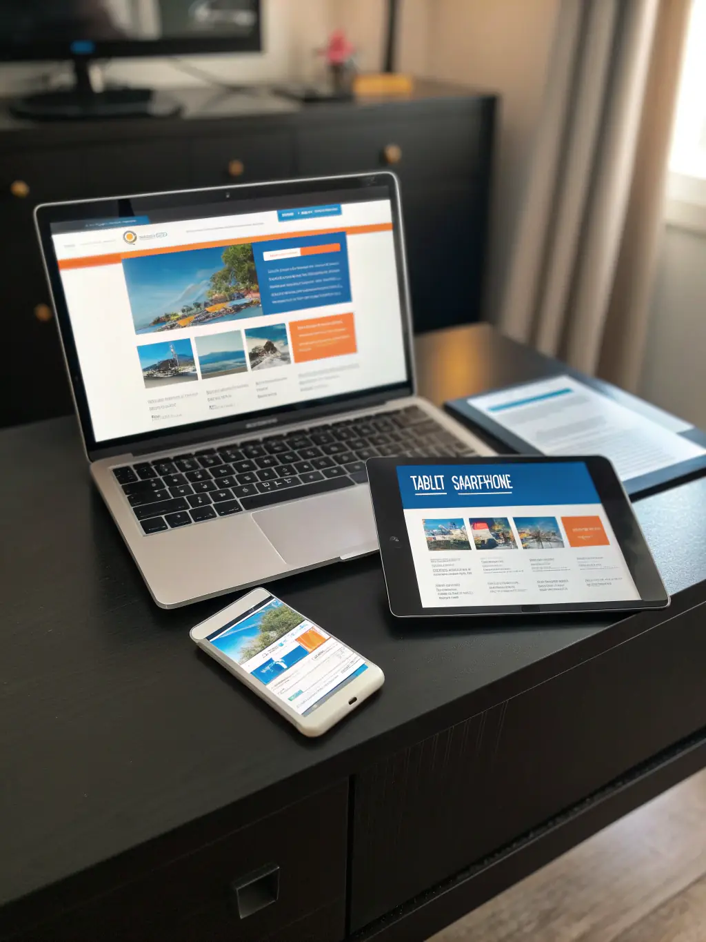 A visually appealing graphic showing a brand's logo prominently displayed across various social media platforms, demonstrating enhanced brand visibility through VidiaOffical.com's services.