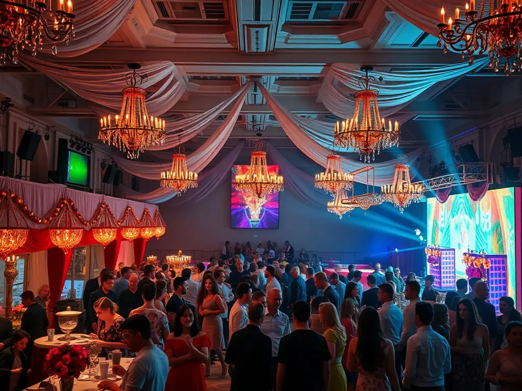 A behind-the-scenes shot of a video and photo shoot for a grand opening event, capturing the energy and excitement of the occasion.